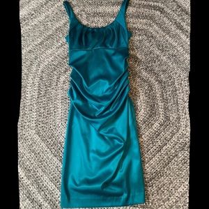 Teal Rouched Dress